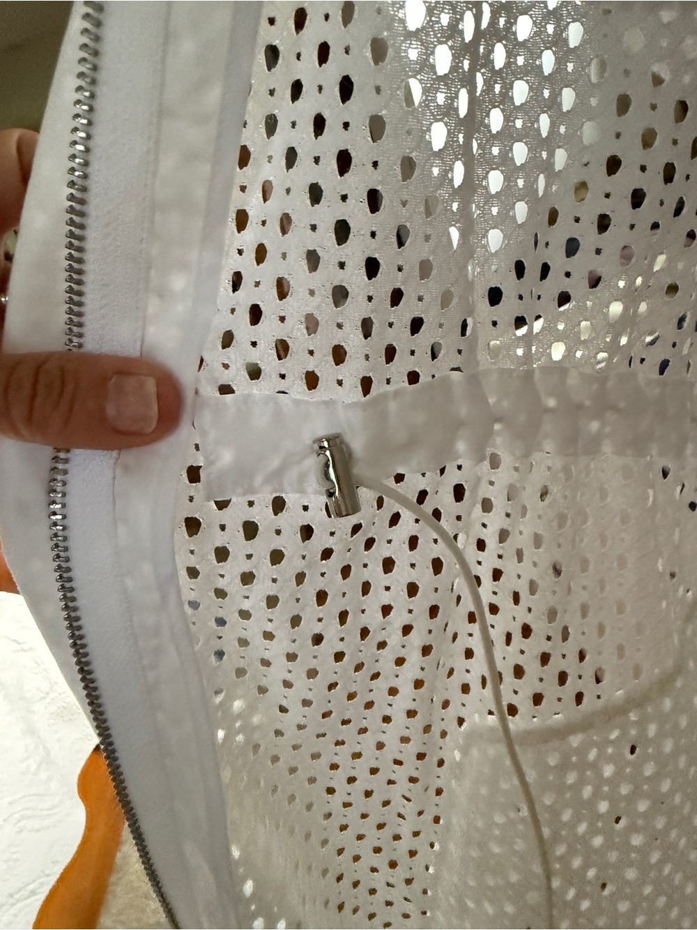 NWT Chico’s Zenergy Eyelet Hooded Anorak Jacket, Optic White, XXL/20; $129 - Picture 12 of 15